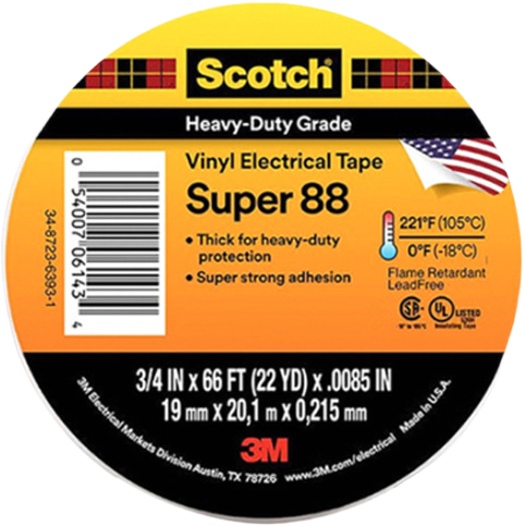 ПВХ изолента высшего класса 3M Scotch Super 88