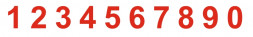 Знак «Набор цифр от 0 до 9» (не светящиеся)