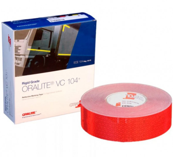 Красная светоотражающая лента Oralite VC 104+