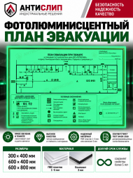 Фотолюминесцентный план эвакуации ГОСТ 34428-2018